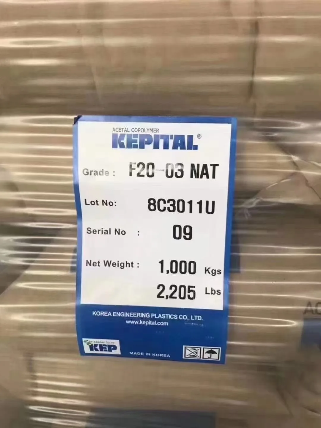 Korea Kepital POM F30-03 Standard Medium Viscosity Polyoxymethylene Pellets Performance Polymers