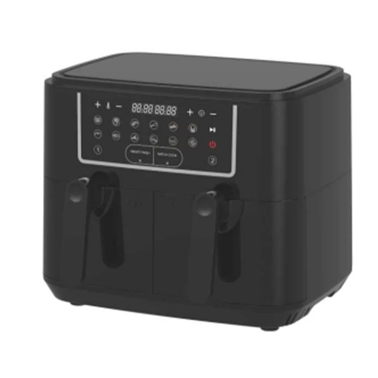 China Factory 4.5L 5.5L 6.5L New Design Electric  Smart Deep Fry Square Air Fryer With 5.0L Outer Pan