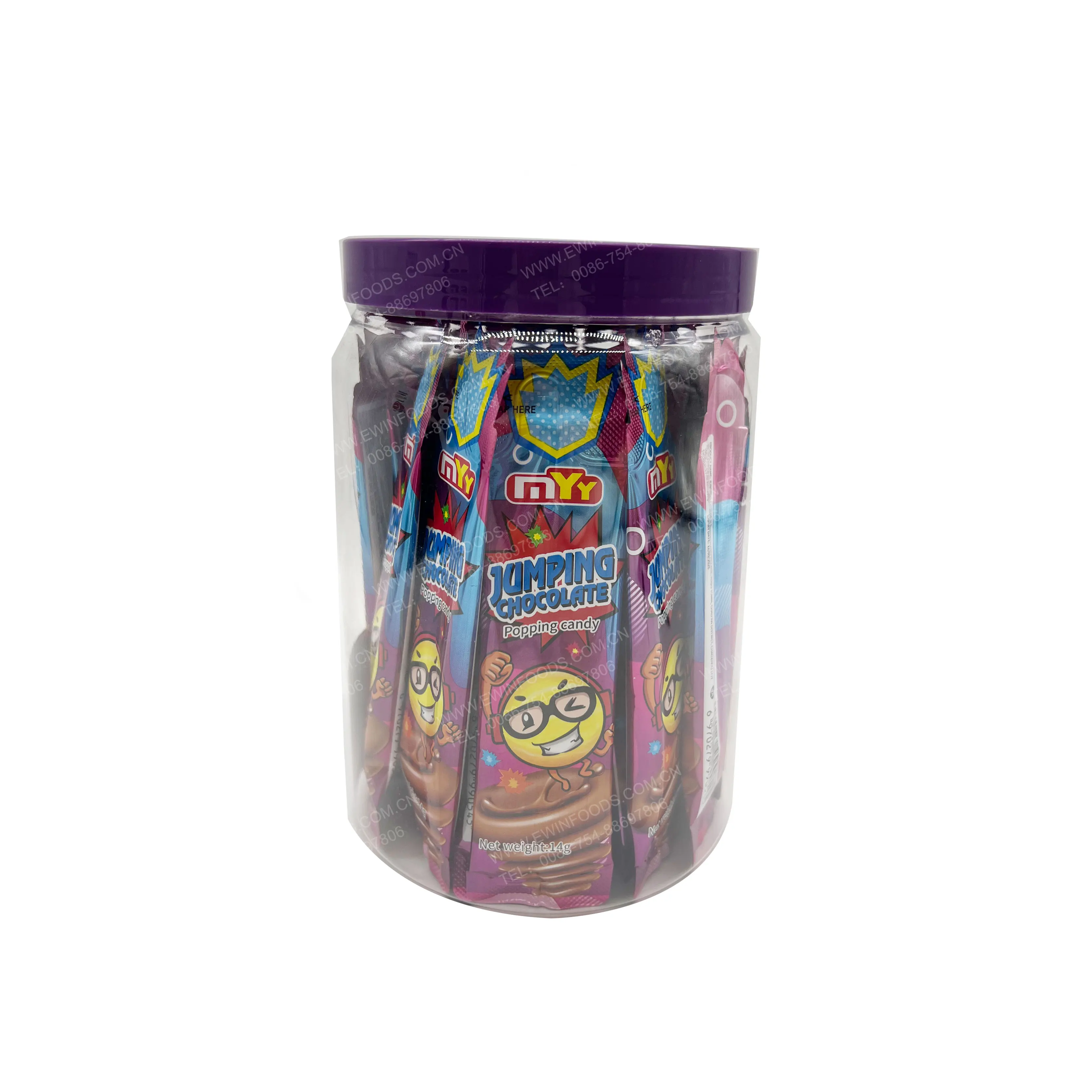 OEM Candy manufacturers bag packing halal liquid candy chocolate jam contains popping candy in bottle for kids for wholesale