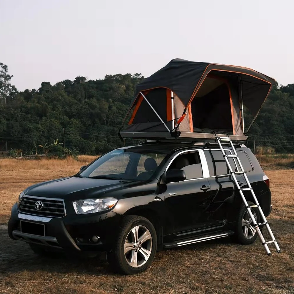 YUAN GU Semi-Automatic Tente De Toit Voiture 2 Person Rooftop Soft Shell Aluminum Car Roof Top Tent