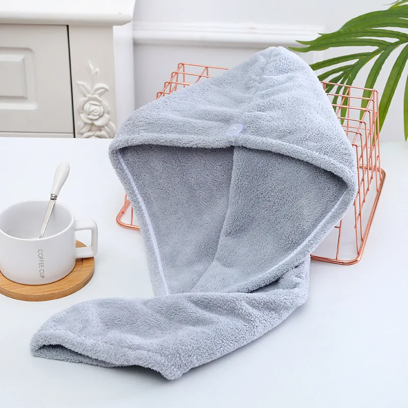 
Custom Logo Microfiber Hair Towel Wrap Super Absorbent Quick Dry Hair Turban for Drying Curly Long Thick Hair Towel 