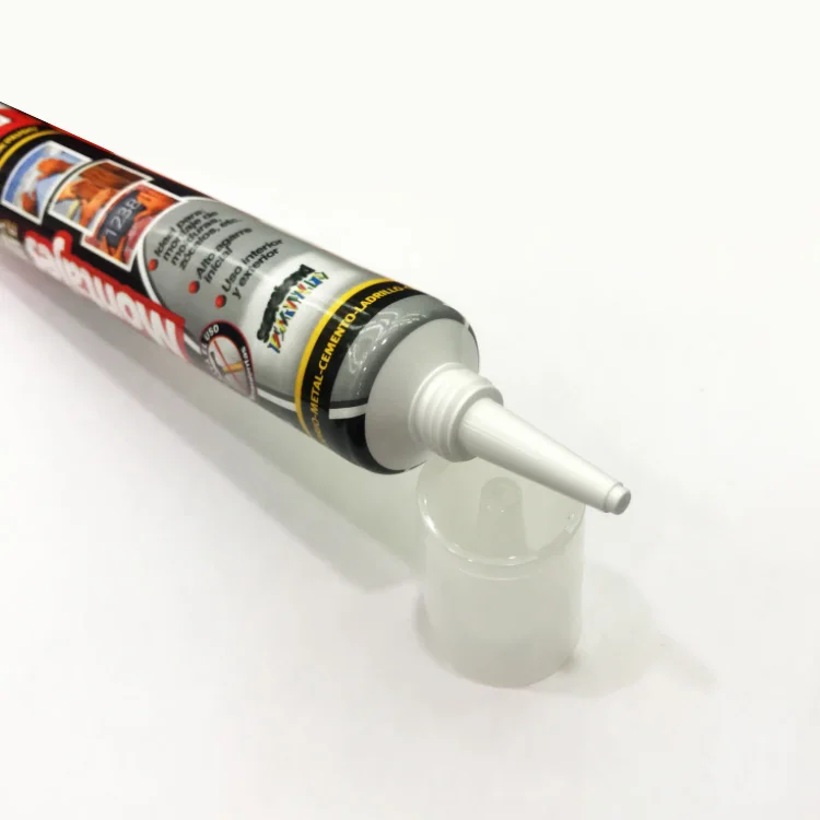 Needle nose empty plastic adhesive sealant glue aluminum laminated ABL Long nozzle tube packaging 150ml 120ml 100ml 60ml 50ml