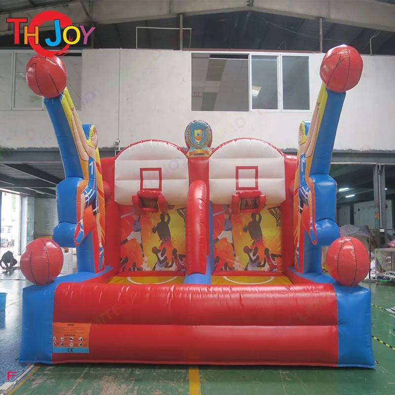 4x3m Interactive carnival sport games inflatable basketball shootout game