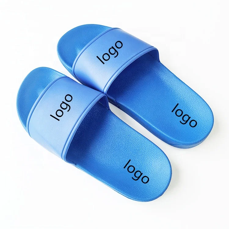 Custom Logo Comfortable Sandals Men Multiple Colours Raised Rubber Logo Flat Slippers Summer Winter Sandals