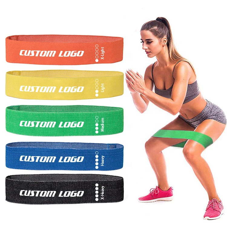 Fitness Running Polyester Fabric Resistance Band Pull Up Assist Band Set