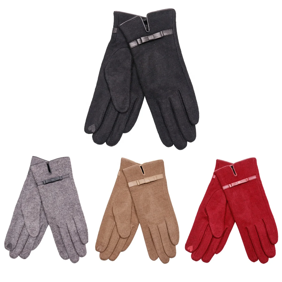 Женские Зимние флисовые перчатки, теплые ветрозащитные моющиеся шерстяные перчатки для занятий спортом на открытом воздухе и велоспорта