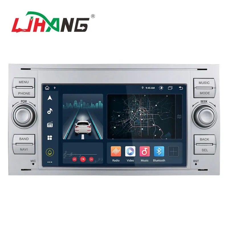 Android 12 4+64G car dvd player For Ford Mondeo Focus Transit C-MAX S-MAX Fiesta 2006 multimedia stereo radio gps navigation