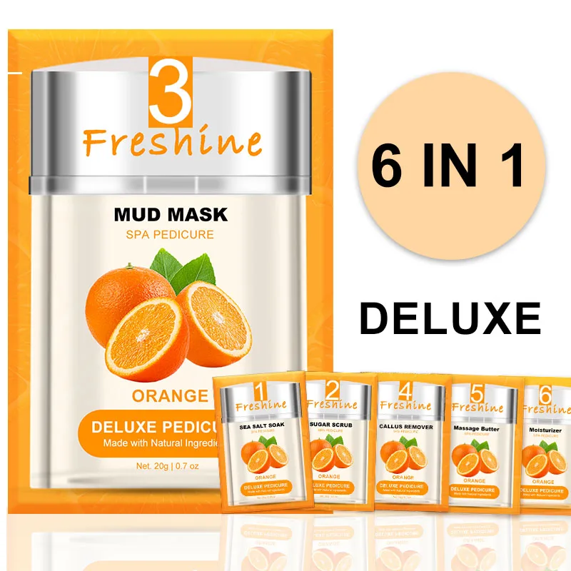 Deluxe Pedicure Box Disposable Korea Oem Pedicure Spa 4 In 1 Kits Bag Pedicure Foot Spa Kit Dead Sea Salt Scrub Private Label