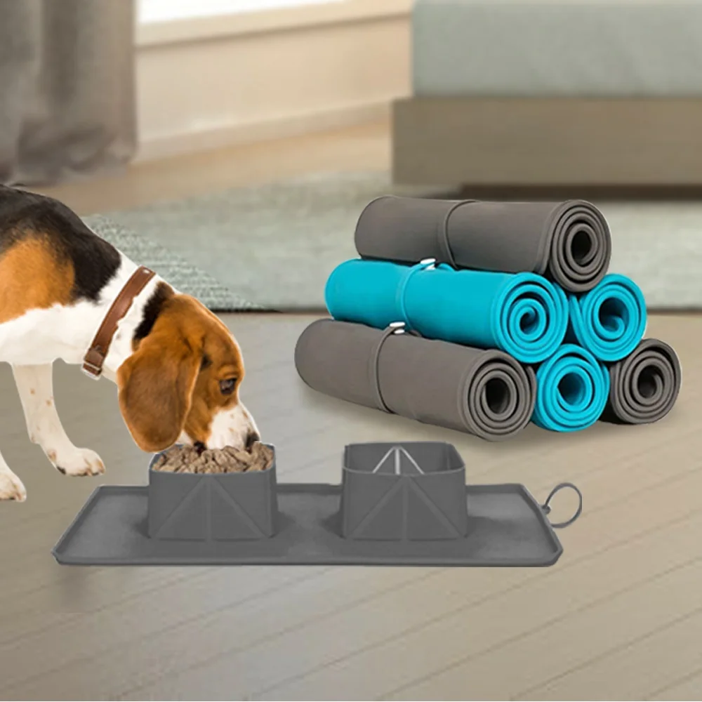 
Eco-friendly collapsible portable food grade silicone pet bowl pet bowls feeders 