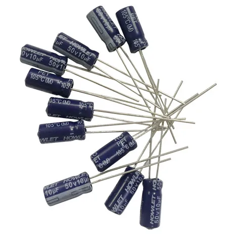 Конденсаторы HOWLET 3000 ~ 6000 часов 50 в 2 мкФ сделано Китае конденсатор алюминиевый электролитический