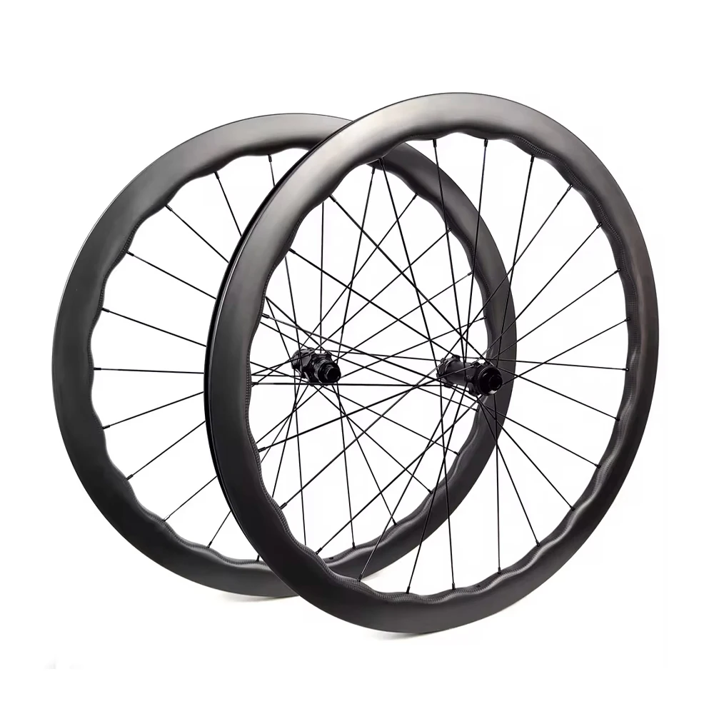 Ultra Light Carbon Wheelset 700C Road Carbon Rim 26mm Width 45/50mm Depth Bike Wheels With Rachet 36T Disc Brake Hub