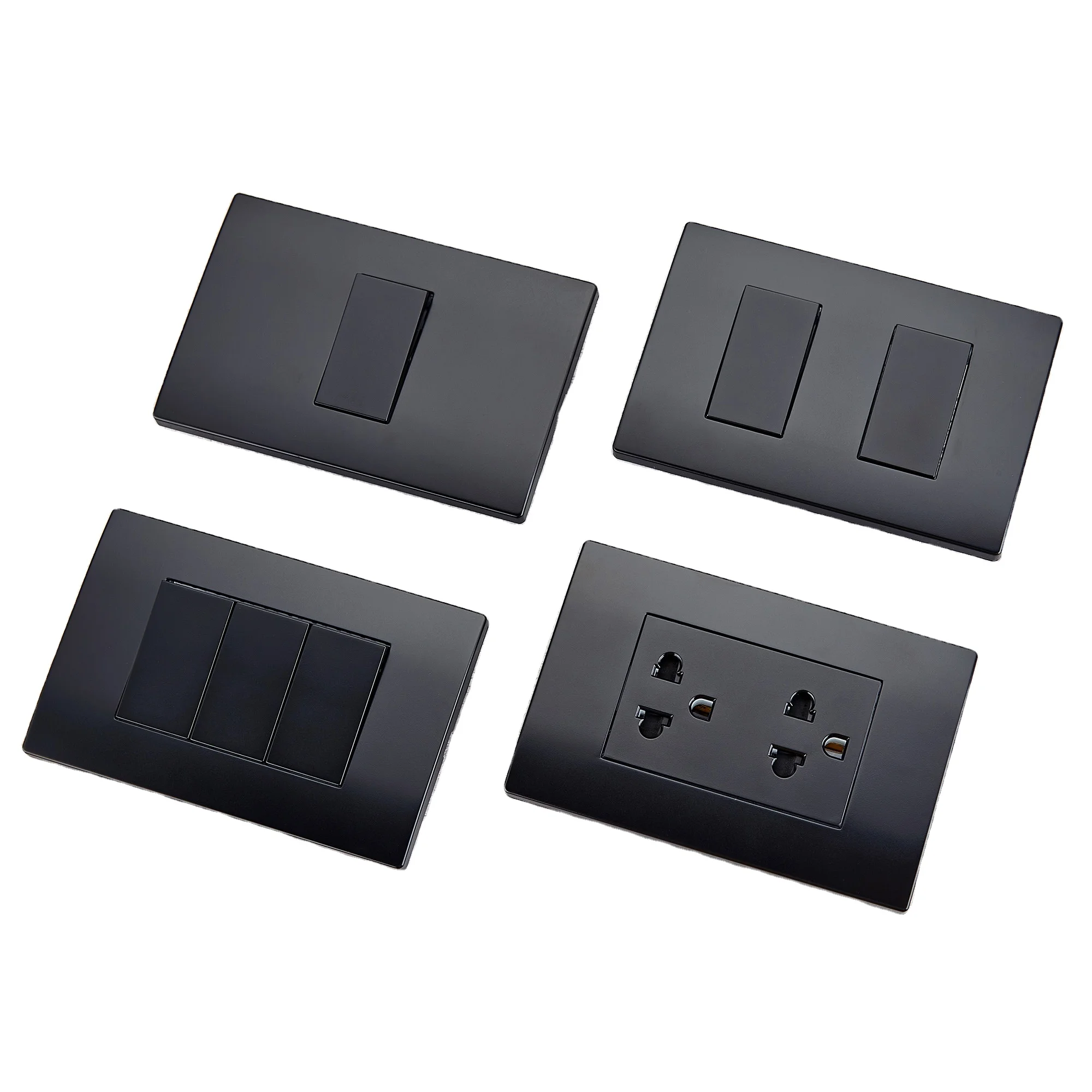 KD SERIES Full Matte Black Factory Supply Wall Switch Electric Light Home House switches USA
