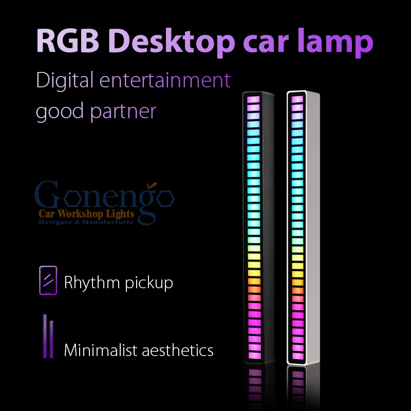 Factory Supplier Music Rhythm Light Sound Control Rhythm Lamp Rgb Music Lights