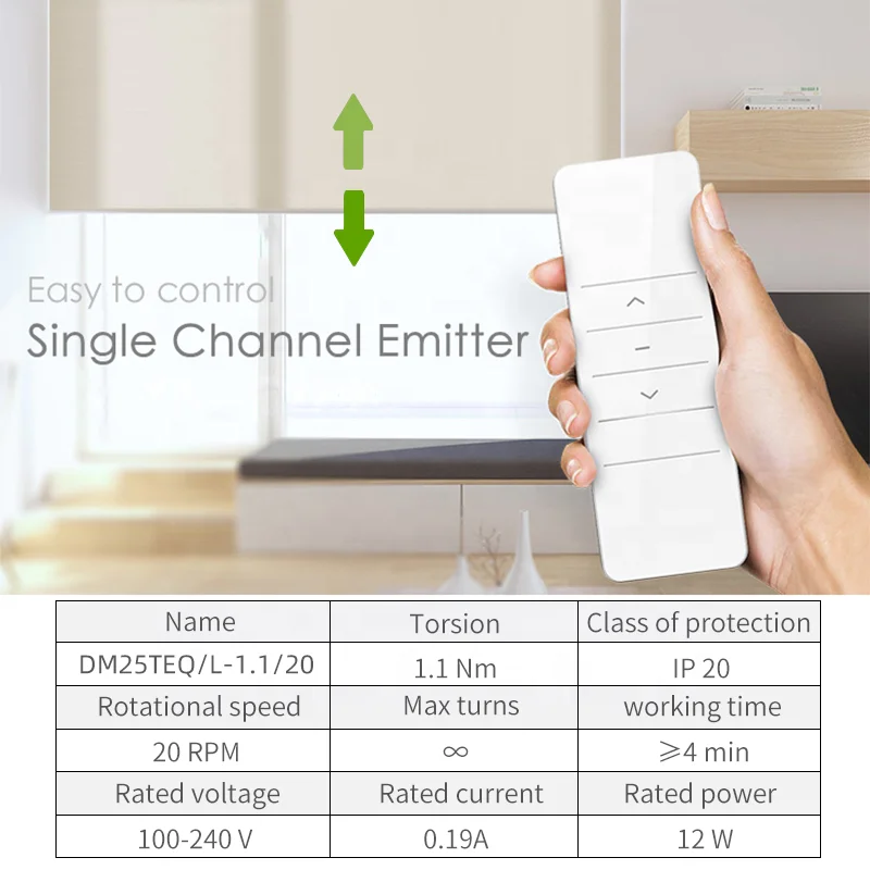 25mm Automatic Roller Curtain Window Roman Automatic Blinds Motorized Electric Blinds Smart Tube Motor