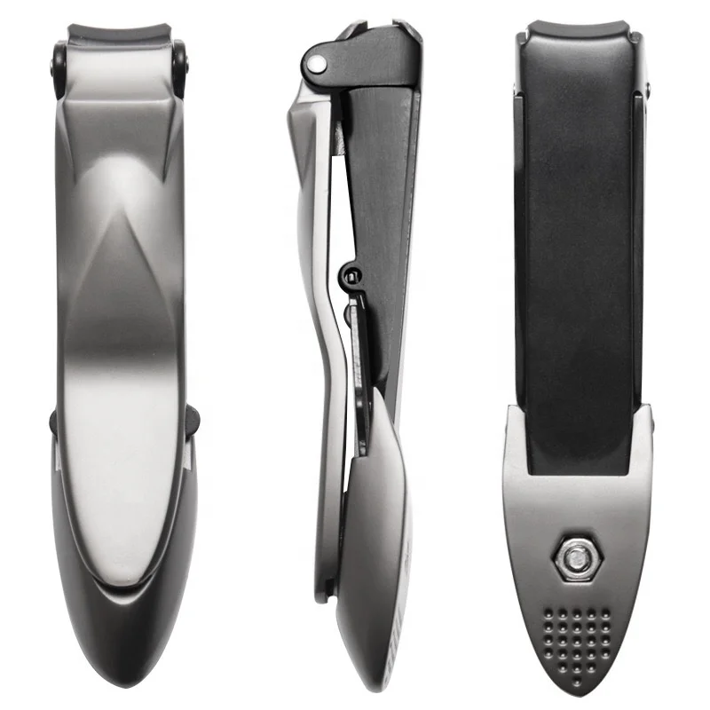 
Nail Clipper with Collection Tray Nail Cutter Sharp Toenail Clippers with Nail File 
