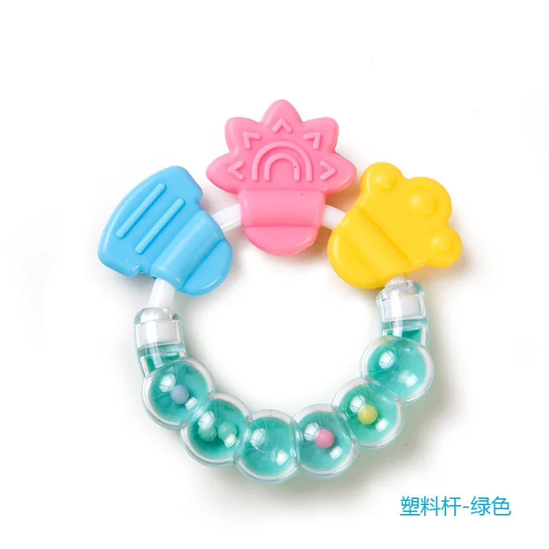 Bpa Free Silicone Baby Teething Toys Infant Rattling Soothing Teethers Ring