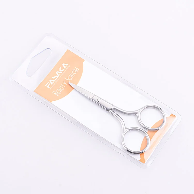 High quality beauty care tools metal beard trimming scissors brow trim wholesale small salon scissors