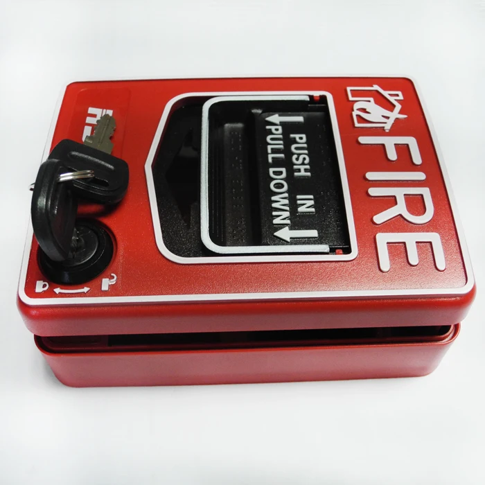 2 wire Manual Call Point with pull down plate without breaking glass used for fire alarm system