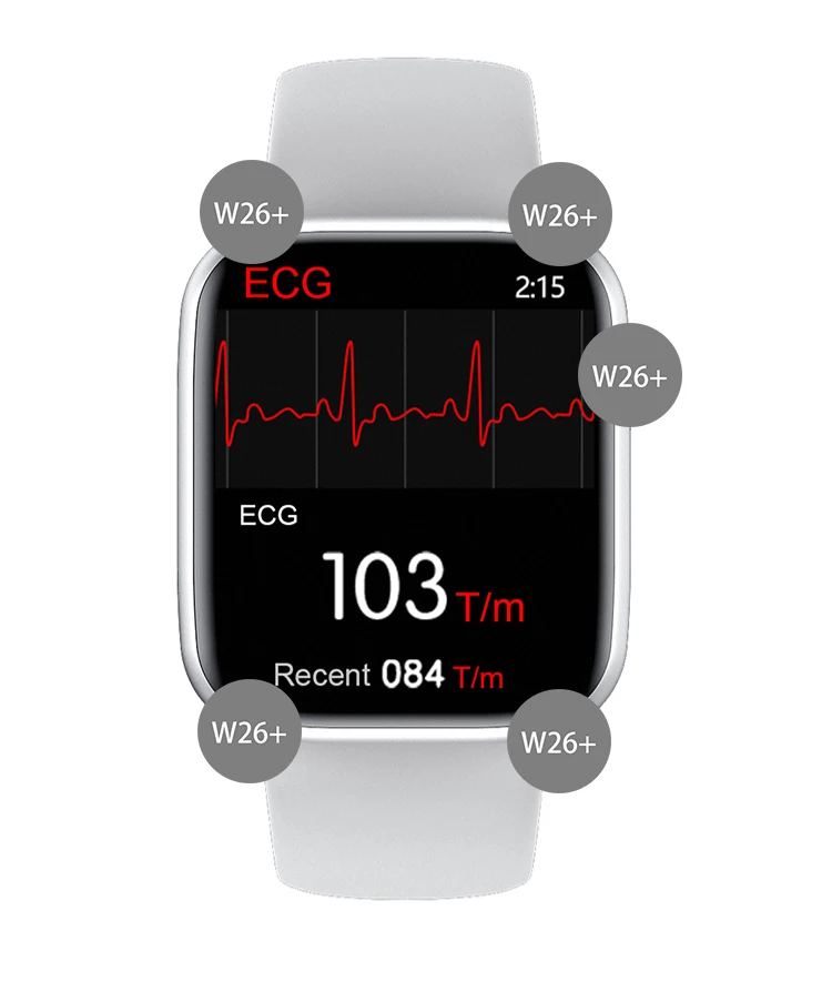 Best-selling Smartwatch W26 Most Popular Smart Wrist Band Bracelet W26plus Iwo Series 5 6 W 26 Pro Plus Smart Watch W26+