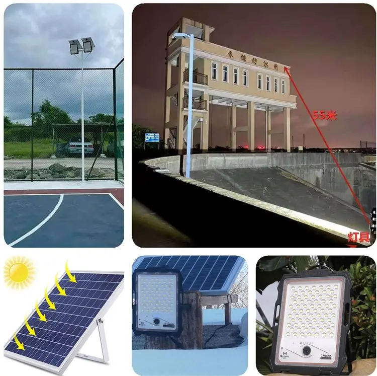 IP67 Outdoor Solar Powered CCTV Camera Solar 100w 200w 300w 400w 600w security camera with flood light