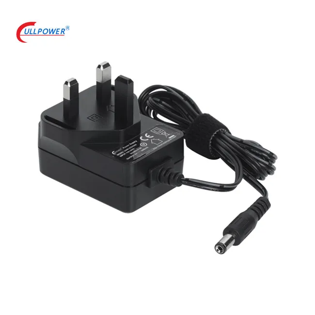 IEC61558 CE UKCA certificates  5V 2A UK plug switching power adapter with 1.5M cable 5.5x2.1mm DC pin