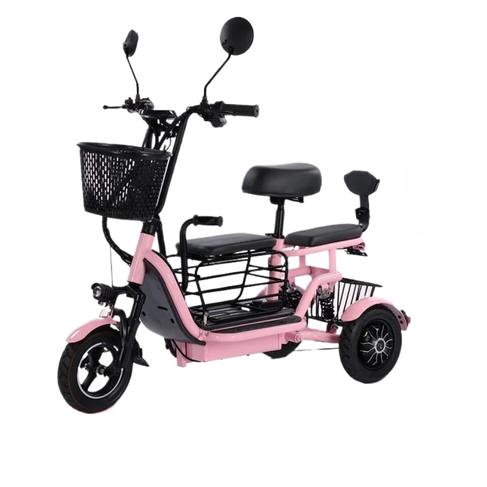 2024 Adult Multi-Purpose e-TRICYCLE Moto Bike 400W 48V 20ah Lithium Battery Fast Speed 24km/h Electric Scooter 2024 Electric