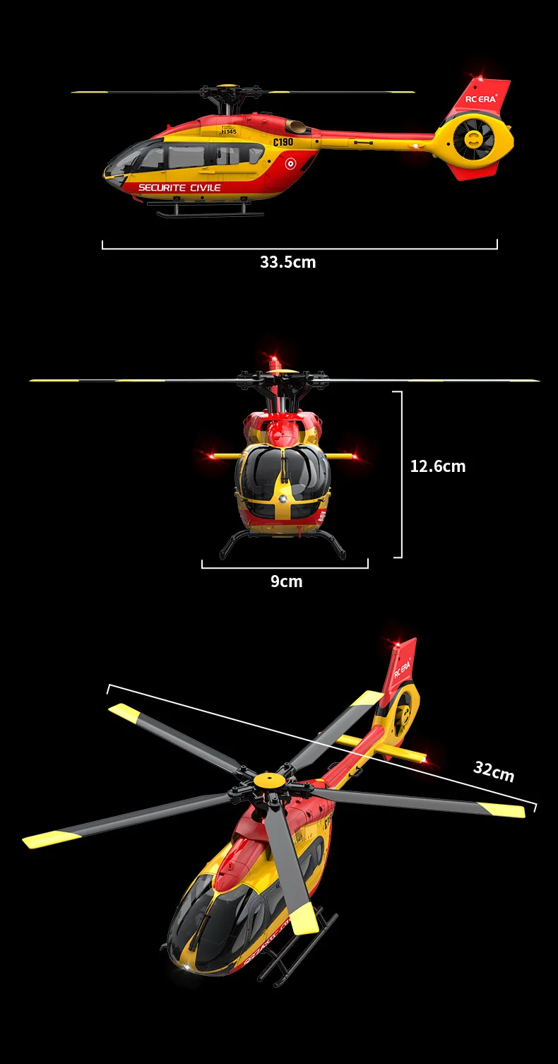 RC Airplane Remote Control Aircraft Toy for Kids C190 RC helicopter with Barometric height setting.