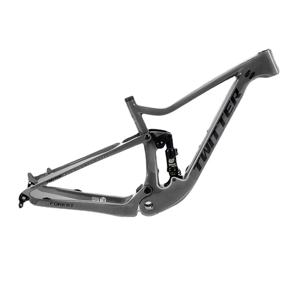 Original TWITTER T1000 carbon fiber with ROCKSHOX-MNR rear shock frame Forest full shock mountain bike frame