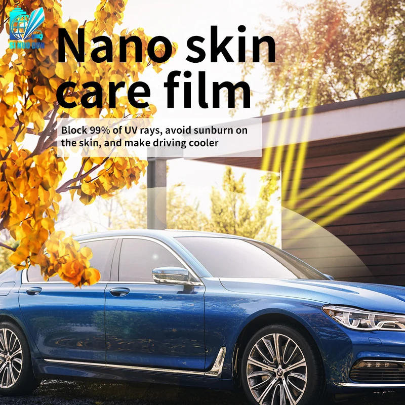 Cheap price nano ceramic photochromic car window tint film shade 99% IR rejection windwow glass film black blue color solar film