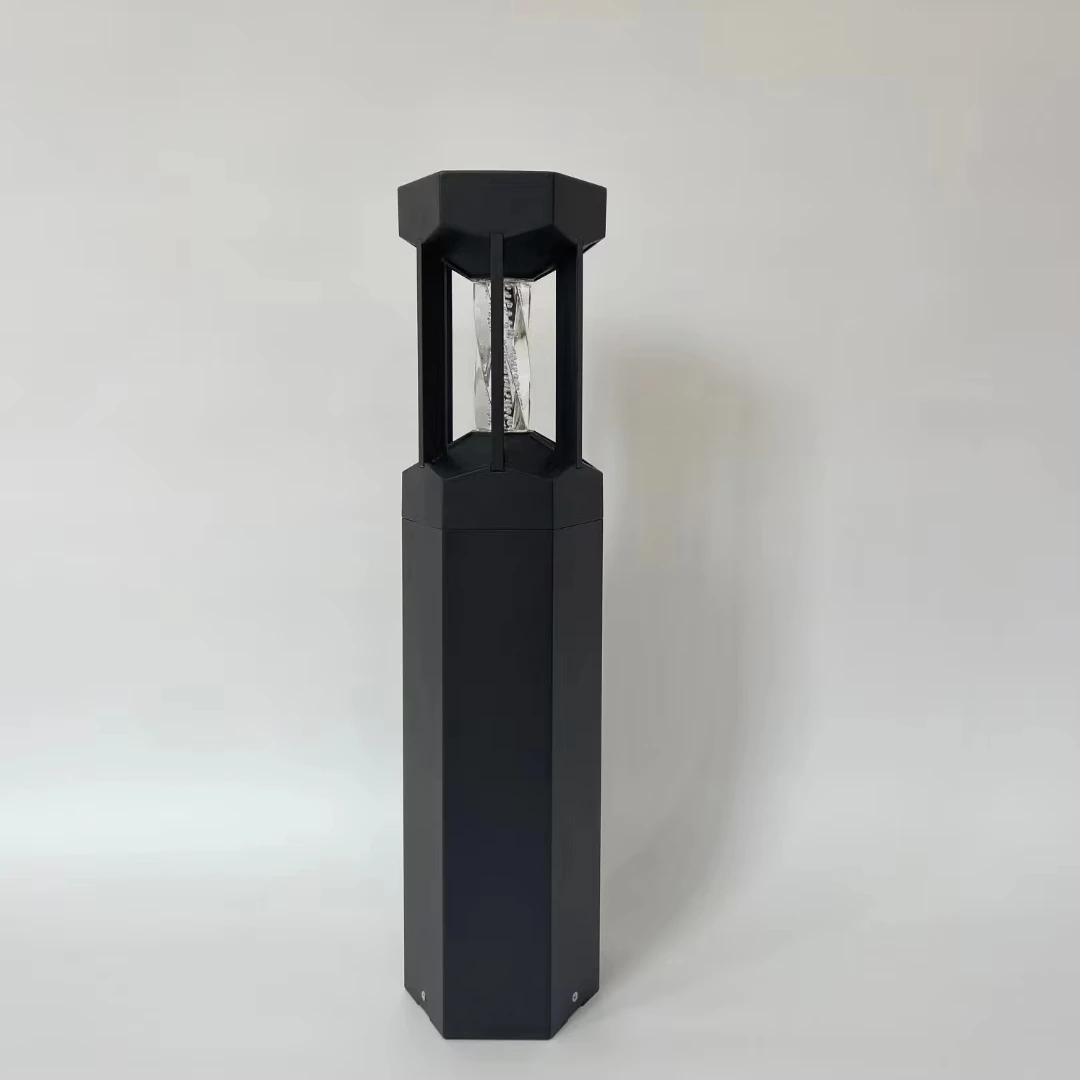 Volttalent LED garden light landscaping fixture bollard lamp traditional lantern painting gray pole aluminum COB 30w-60w 90w
