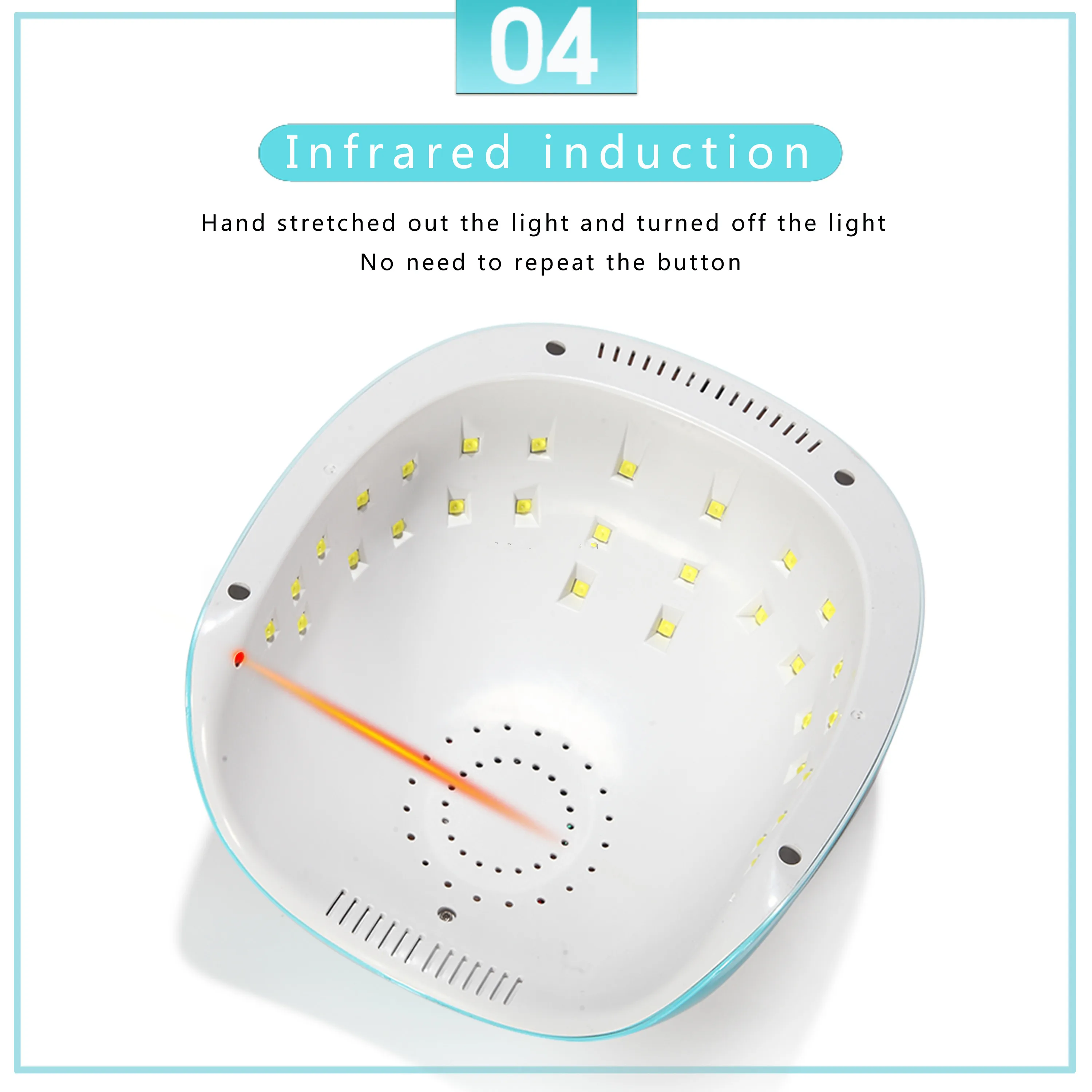 UV LED Nail Lamp Gel Nail Light Nail Polish fast drying 54W UV Dryer 4 Timers for gel curing