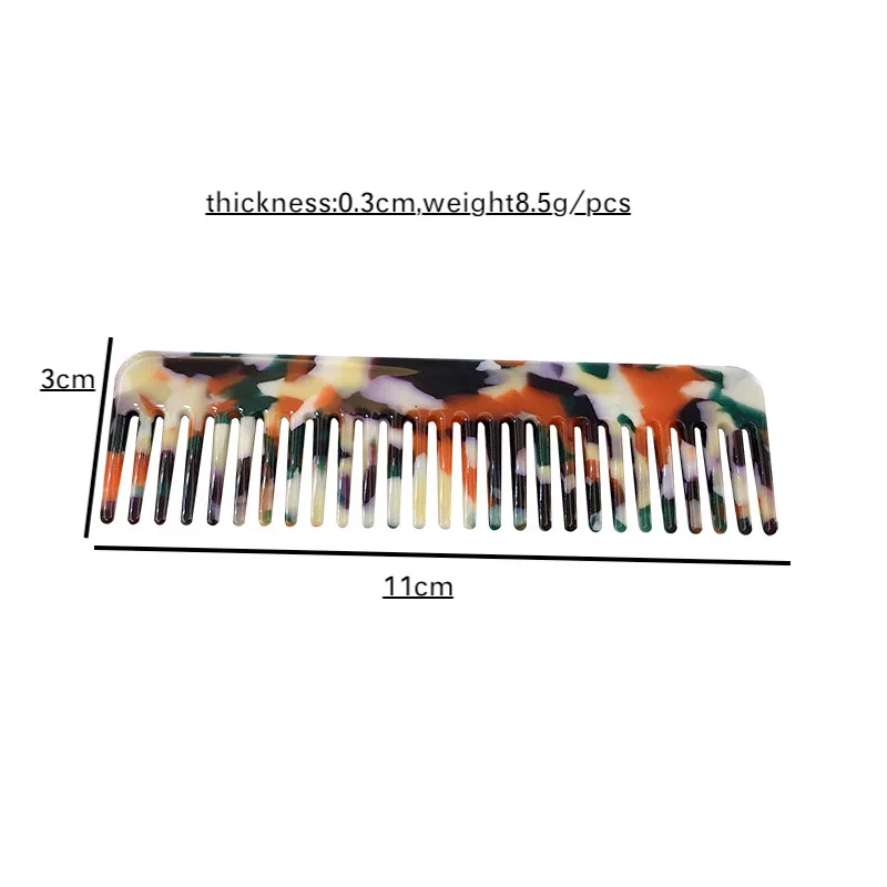 large size cellulose acetate comb luxury hair comb acetate acrylic comb hair accessories