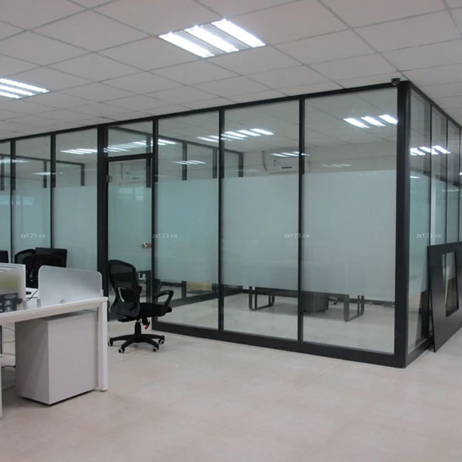 Small home partition wholesale modular all aluminum single glass room partition