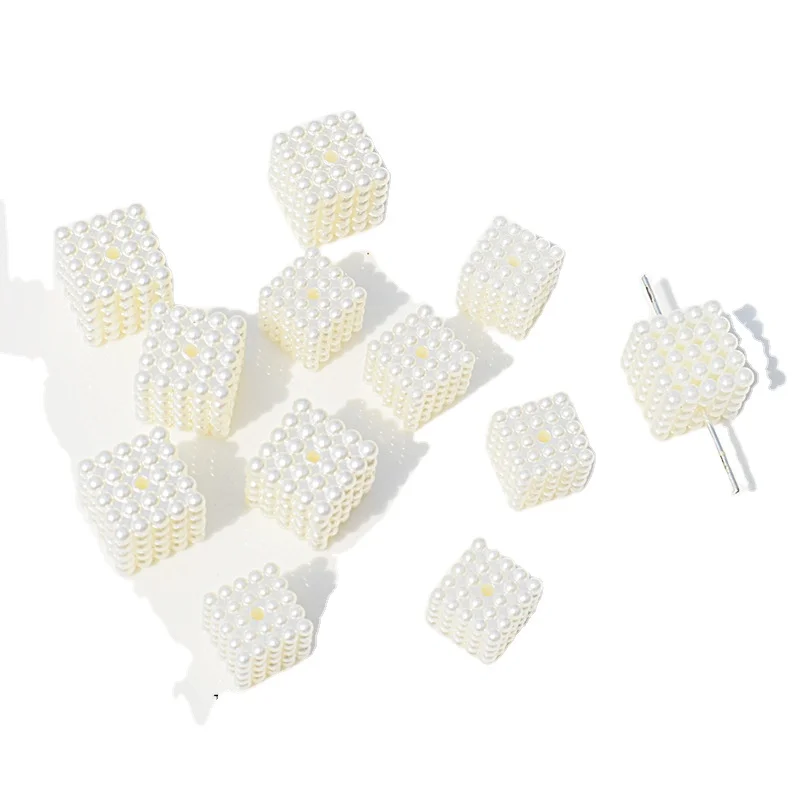 Wholesale DIY Handmade Earpiece Accessories ABS Imitation Pearl Ball Straight Hole Loose baroque pearl beads