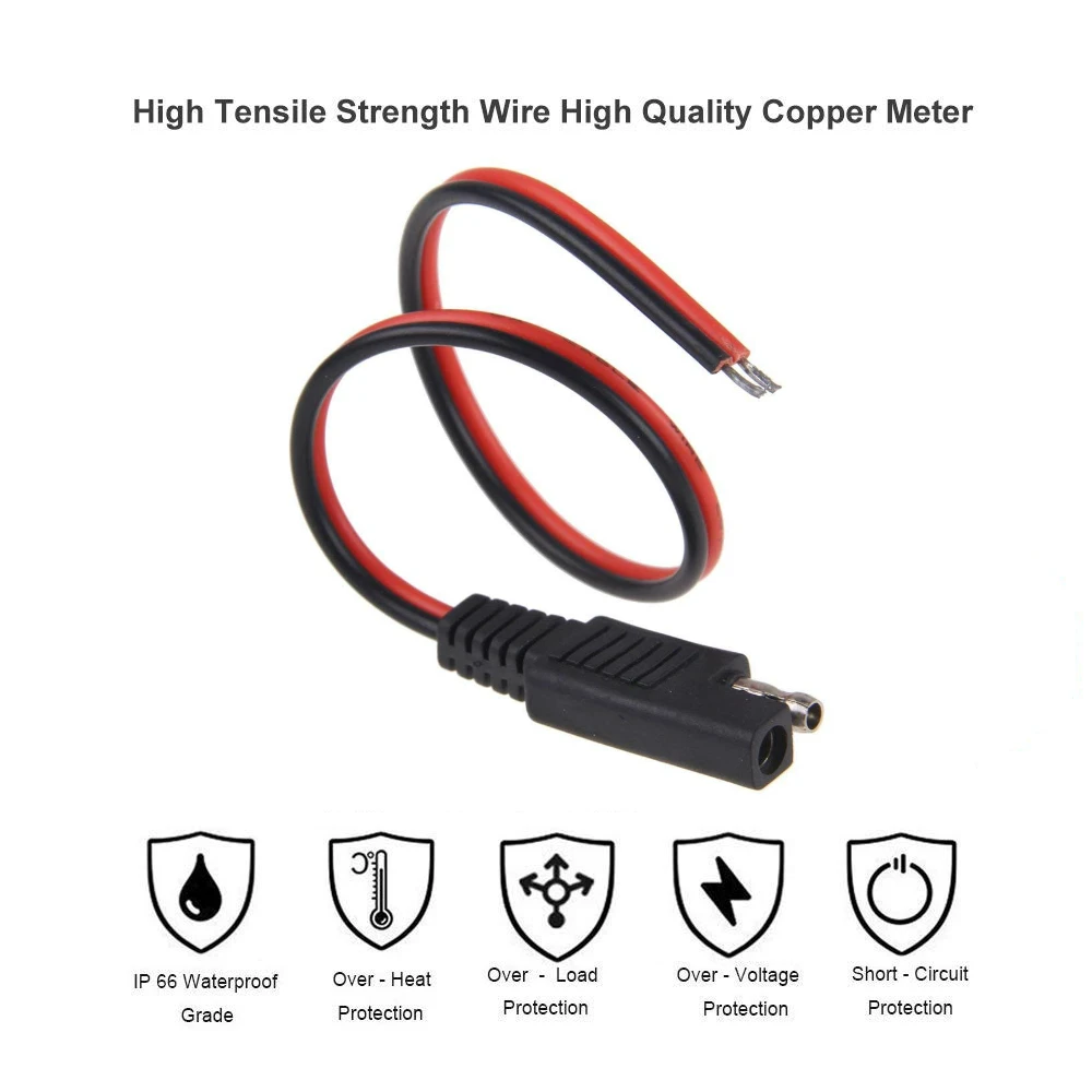 Быстроразъемные соединения 12V разъем 2 Pin Sae штекер DIY Power кордовый кабель