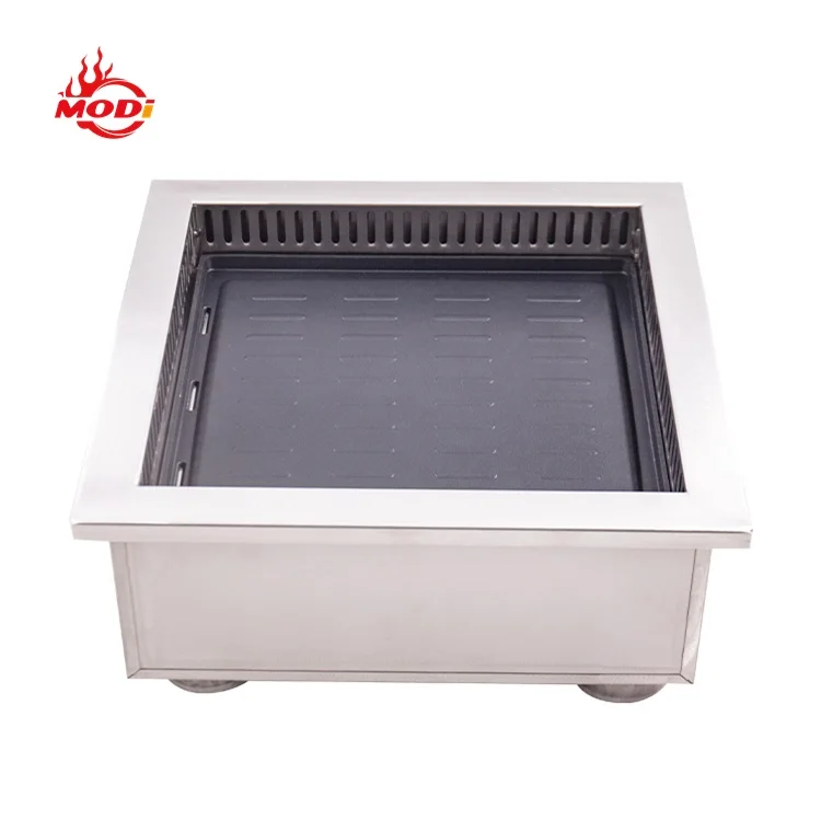 Modi Stainless Steel Starter Barbecue Indoor Korean Table Top Smokeless Indoor Electric Bbq Teppanyaki Grills