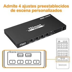 TESmart матричный HDMI коммутатор 4K HD 1080P поддержка 4-4 EDID разветвитель 4x4 4k30hz видеомаритрный селектор