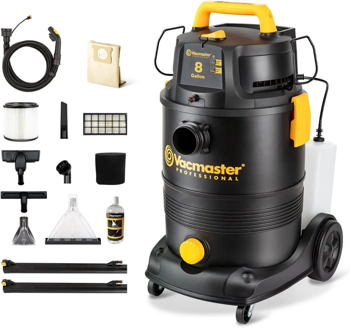 Vacmaster VK809PWR 0201 8 Gallon 5.5 Peak HP Wet Dry Vacuum Cleaner
