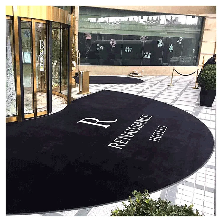 Custom printed pvc floor mat mall front door logo floor mat