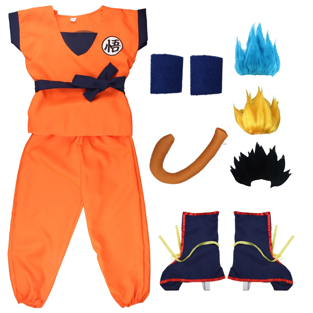 Customized Children Halloween Christmas Costumes Goku Cosplay Halloween Costume For Kids