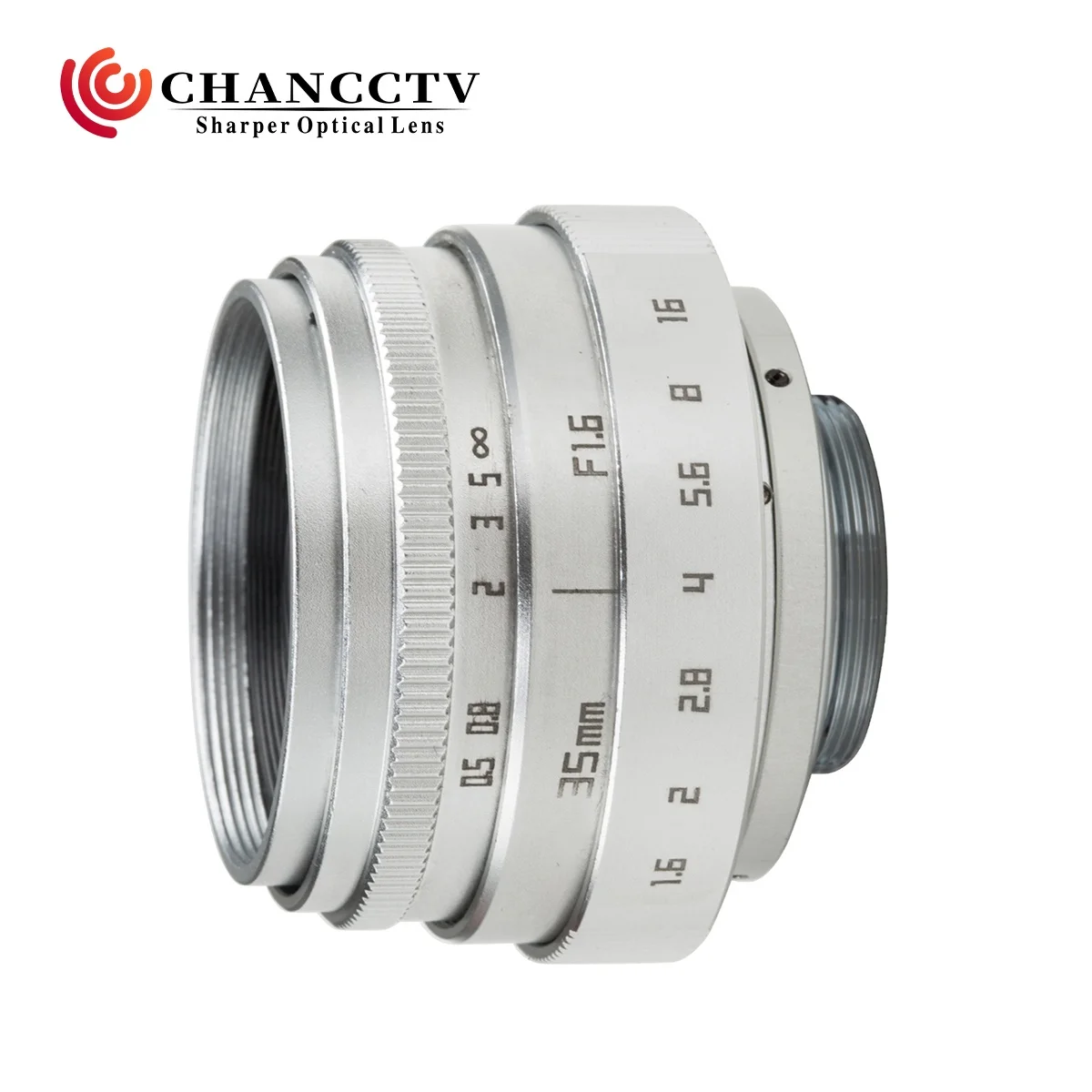 Hot seller silver 35mm F1.6 manual mirrorless camera dslr lens