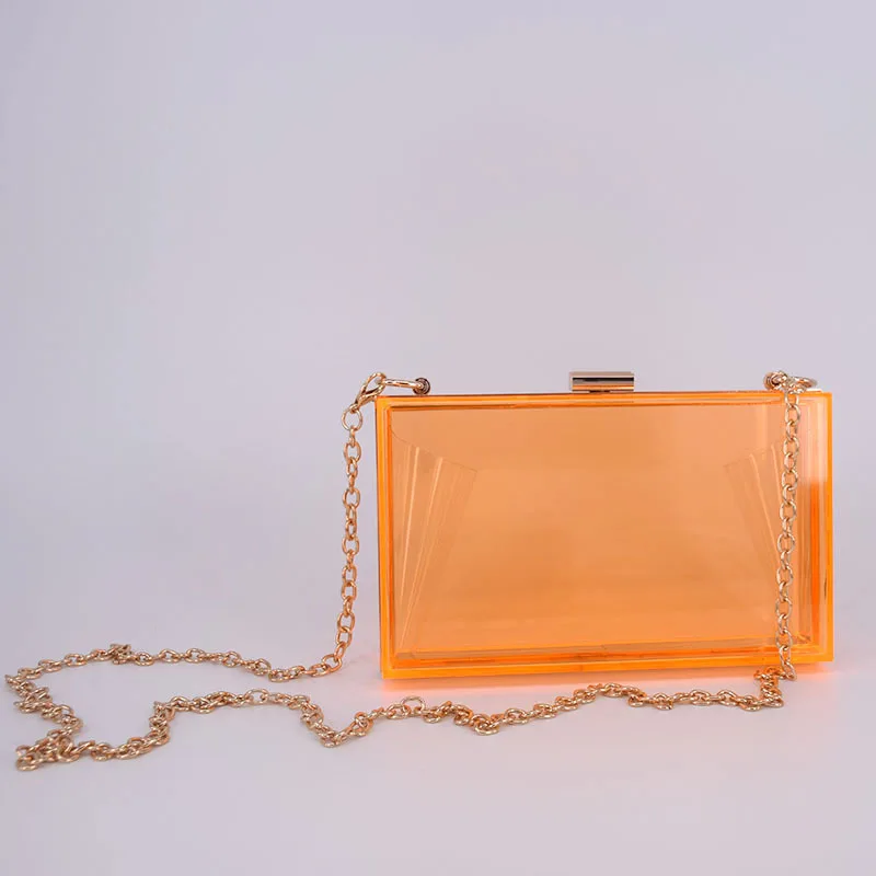 Sandro Transparent Small Square Cross-slung Box Banquet Hand Dinner Bag Ladies Handbag Wholesalers