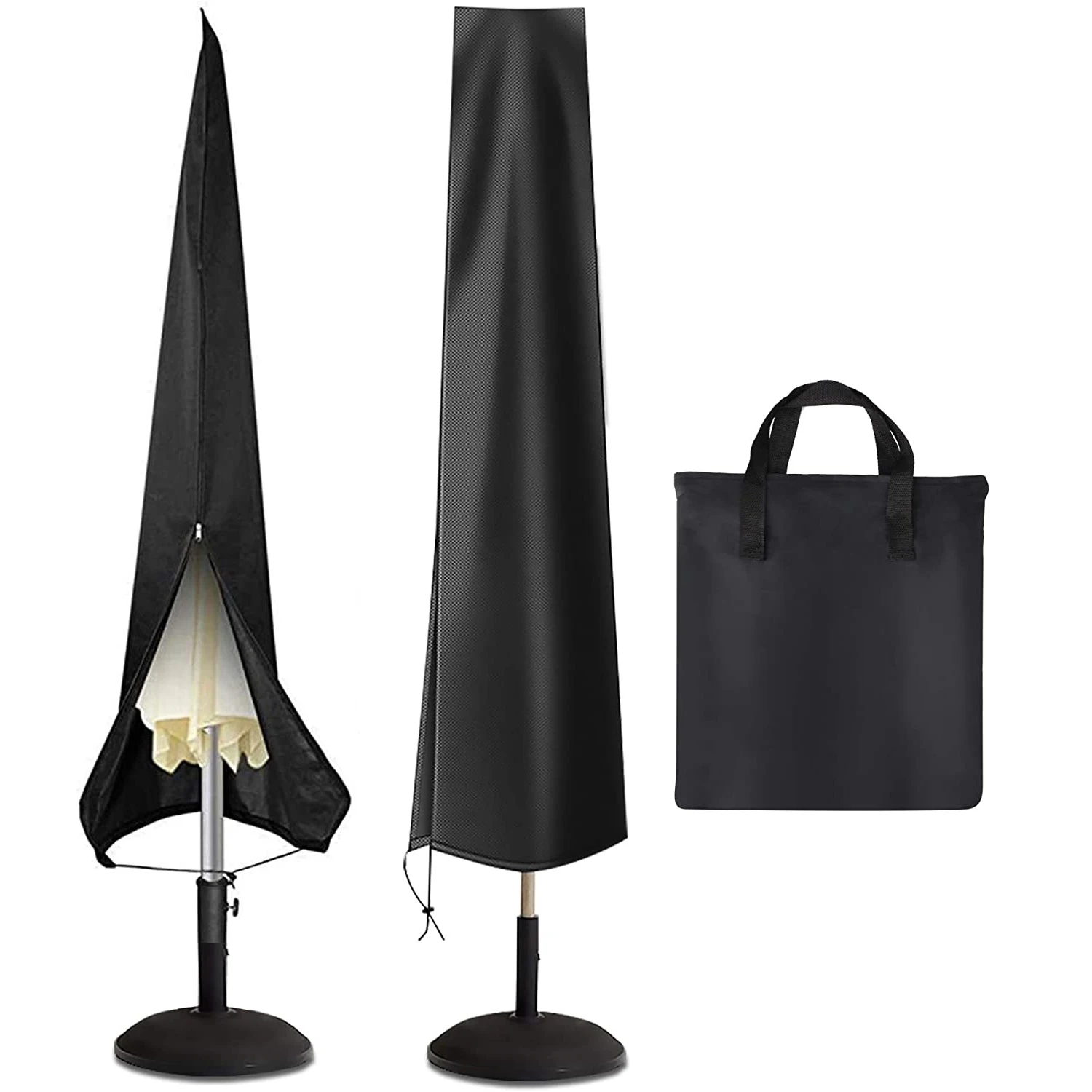 Черный наружный Зонт 600d, подвесная консольная Крышка для зонта, водонепроницаемый чехол для зонта патио на заказ