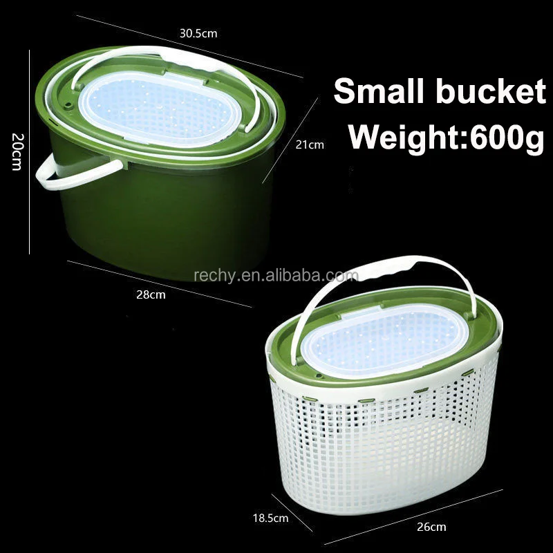 Hot sale 5L 10L 15L live bait bucket plastic fish bucket with breathable hole for fishing
