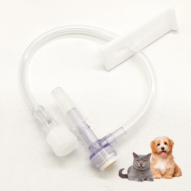 veterinary T-Connector iv extension set OEM ODM disposable animal iv infusion extension set with T-Connector