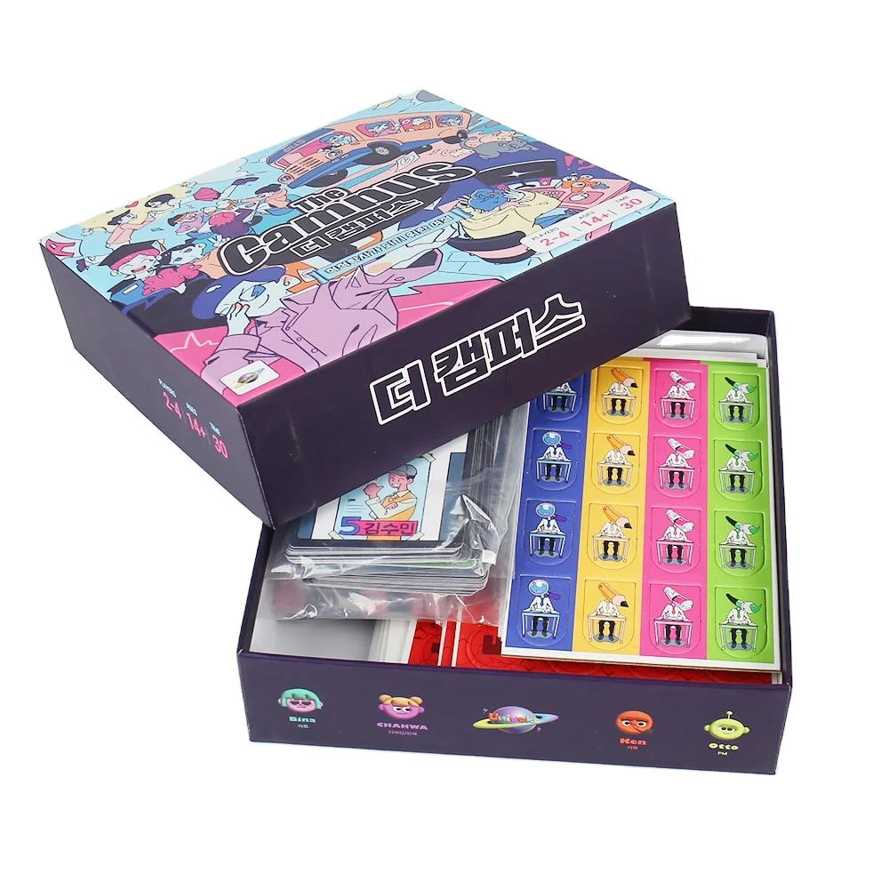 OEM/ODM Free Custom Fun Card Game Set for Kids Paper Board With Token Printed Pattern Customized Design
