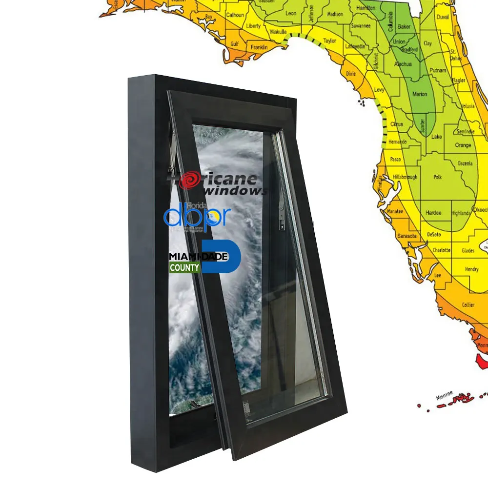 2023 Hot Sell The Top Quality  China Tilt And Turn Aluminium  Champagne Color  Double Glazed Aluminium Sliding Windows