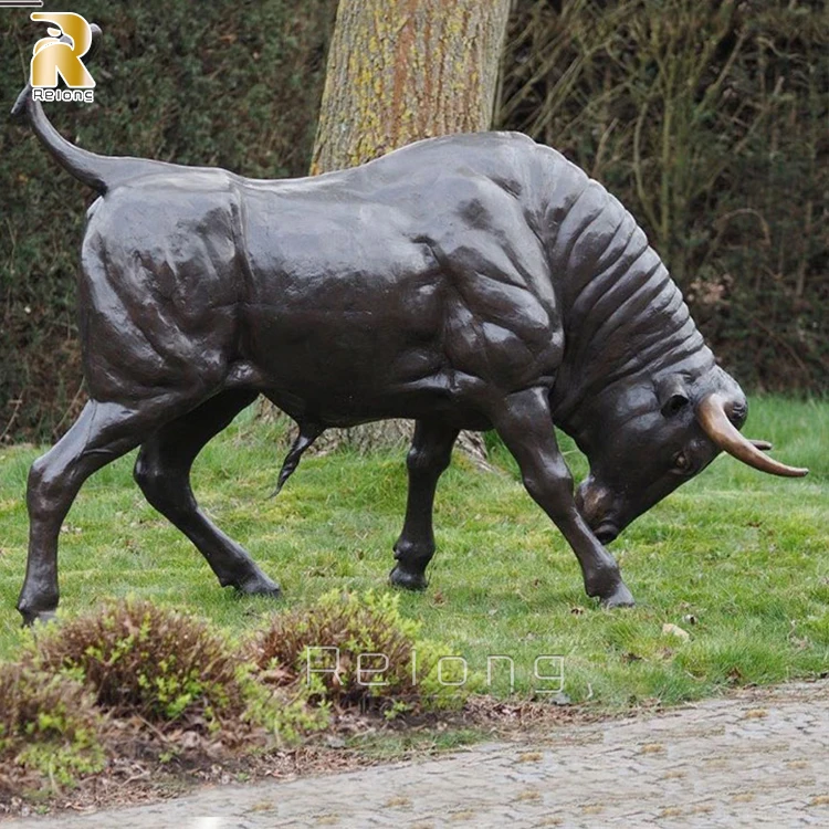 Famous High Quality Life Size Wall Street Bronze Bull Statue Sculpture
