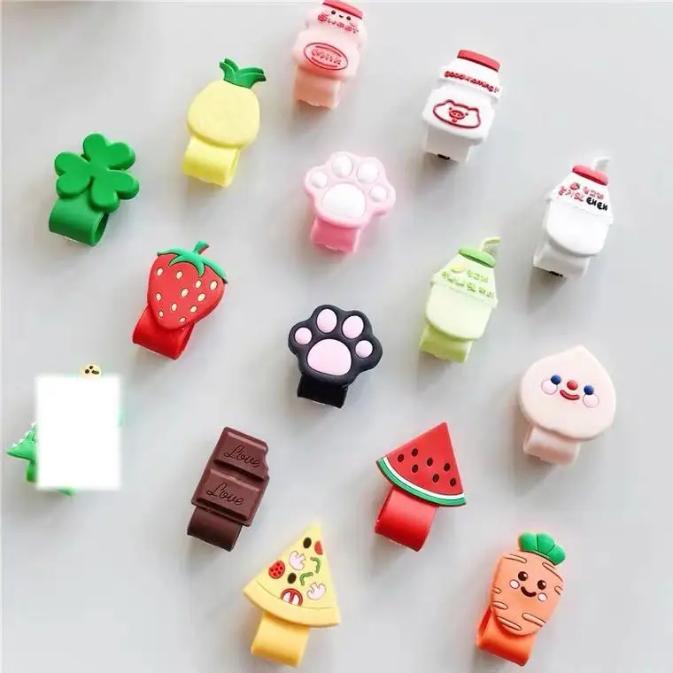 2021 Customized cartoon buckle organizer earphone USB data cable organiser winder clip portable cable winder