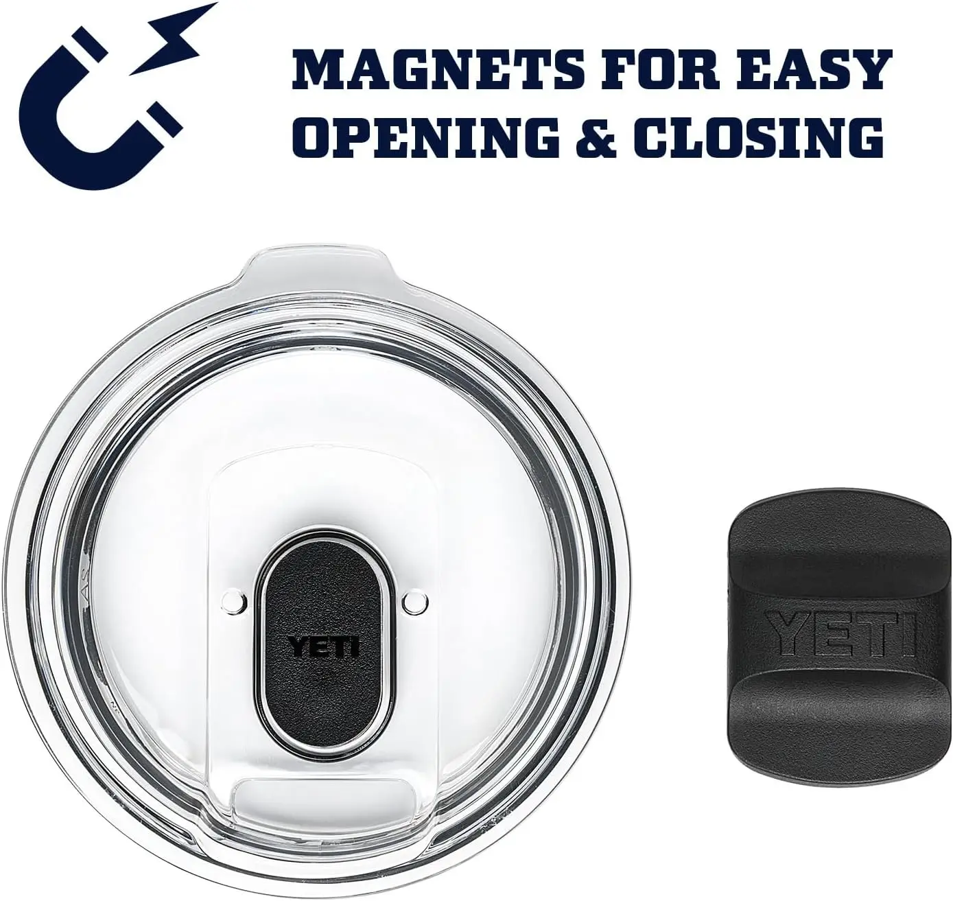 30oz Stainless Steel Vacuum Insulated Tumbler YETY Ramblers MagSlider Lid Black